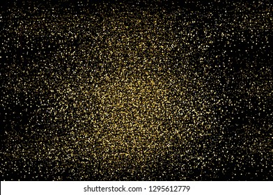 Gold glitter background, vector. Golden glitter background for web site, cover, wallpaper and banner. Backdrop for brochure, layout, flyer and leaflet. Creative abstract concept, vector illustration