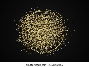 Gold glitter background for wedding card, gift certificate, voucher, present. Vector illustration.