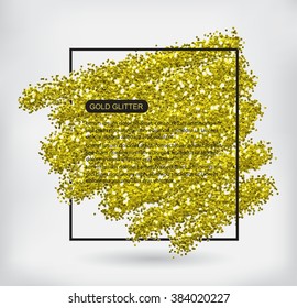 Gold Glitter Backgroundvector Gold Glitter Banner Stock Vector (Royalty ...