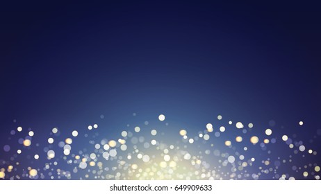 Gold glitter with Blue Abstract Background