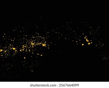 Gold glitter celebration. Abstract gold glitter light effect luxury festive confetti decoration