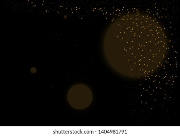 gold glitter Christmas lights abstract background. de-focused.