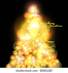 gold glitter christmas tree