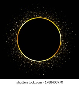 
Gold Glitter Circle Abstract Background Gold Glitters Circle Design Element