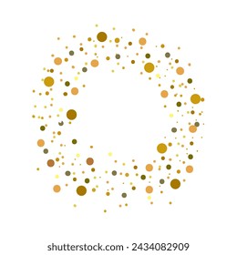 Ilustración vectorial de círculo brillante dorado