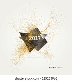 Gold glitter confetti.