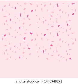 Gold glitter confetti flying vector background. Falling shiny golden confetti background