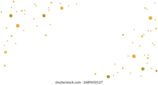 Marco del confeti del brillo del oro aislado en fondo transparente - diseño festivo brillante de la frontera de la celebración