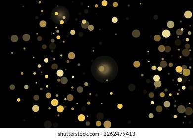 Gold glitter confetti, great design for any purpose. Party decor. Abstract art vector. Concept art. Vintage retro. Surprise decoration. Art design.