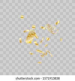 Gold glitter confetti. Light background Shiny abstract texture. Vector abstract graphic design. New Year Christmas. Gold glitter background. Vector elegant invitation template. Celebrate background.