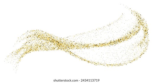 gold glitter confetti on white background. gold Sparkles Abstract Background. Vector illustration