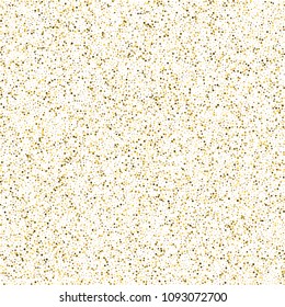 Gold glitter corners for frame or border, background vector illustration. Golden dust, flying circle yellow and brown confetti elements. Sparkle dots, round tinsel elements celebration graphic design.