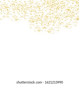 Gold glitter dot and white empty background vector illustration