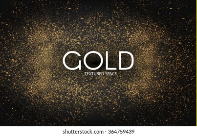 Gold Glitter Dust Texture. Gold Particles. Luxury Design. Vector illustration
