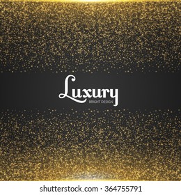 Gold Glitter Dust Texture.Gold Particles. Luxury Design. Vector illustration