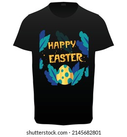 Gold glitter egg. Happy Easter Luxury golden template, typography for your designs t shirt