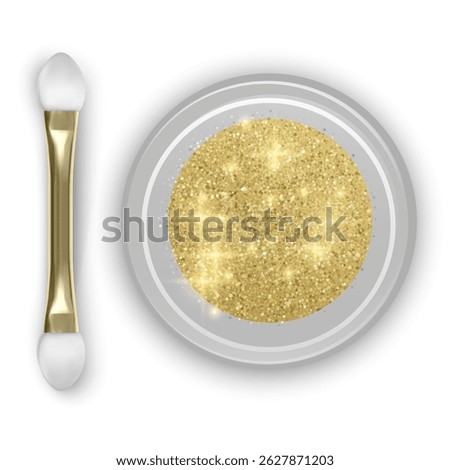 Gold Glitter Eye Shadow with Applicator