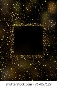 Gold glitter frame