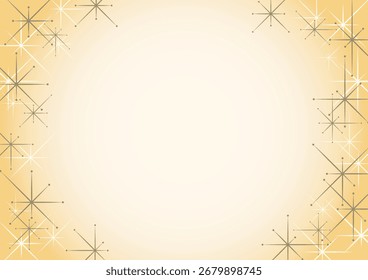 Goldener Glitzerrahmen für Weihnachten