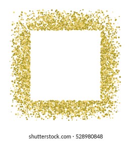 Gold Glitter Frame On Black Background Stock Vector (Royalty Free ...