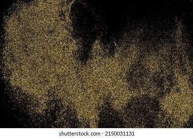 Fondo Dotado De Medio Tono De Glitter De Oro. Resumen del patrón retro circular. Fondo del estilo de arte pop. Explosión Dorada De Confetti. Imagen Generada Digitalmente. Ilustración De Vectores, Eps 10.  