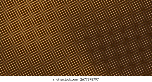 Fondo punteado de semitono de brillo dorado. Abstractas patrón retro circular. Fondo de estilo de arte Pop. Explosión Dorada De Confeti. Imagen Generada Digitalmente. Ilustración vectorial