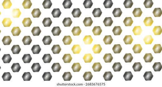 Fondo punteado de semitono de brillo dorado. Abstractas patrón retro circular. Fondo de estilo de arte Pop. Explosión Dorada De Confeti. Imagen Generada Digitalmente. Ilustración vectorial, Eps 10.  