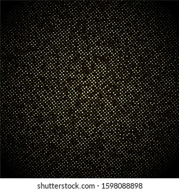 Gold Glitter Halftone Dotted Background