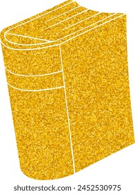 gold glitter hand drawn book