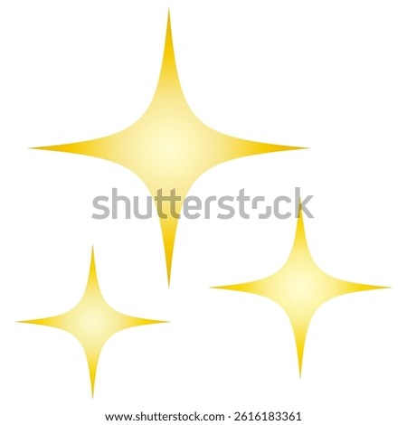 Gold glitter illustration set (gradation)