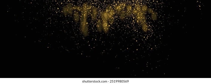 Gold glitter light effect luxury illustration magic splatter sparkle background