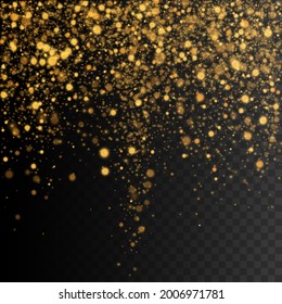 Fondo de las luces brillantes de oro. Efecto de luz transparente. Ilustración del vector abstracto