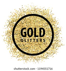 gold glitter logo template
