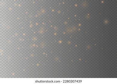 Deslumbrador de oro. Elementos brillantes mágicos. Luminosas chispas doradas y bokeh. Resumen del efecto estrellado. Partículas brillantes para pancarta o afiche. Ilustración vectorial.