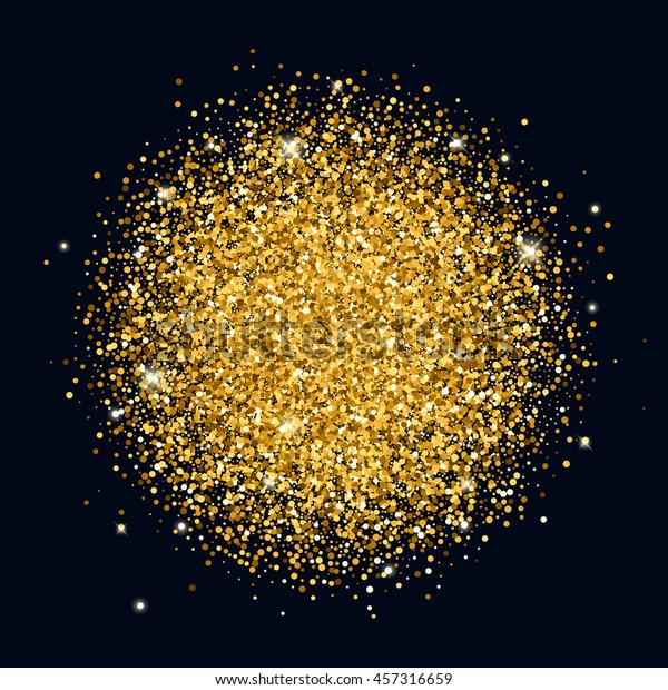 Gold Glitter On Black Background Vector Stock Vector (Royalty Free