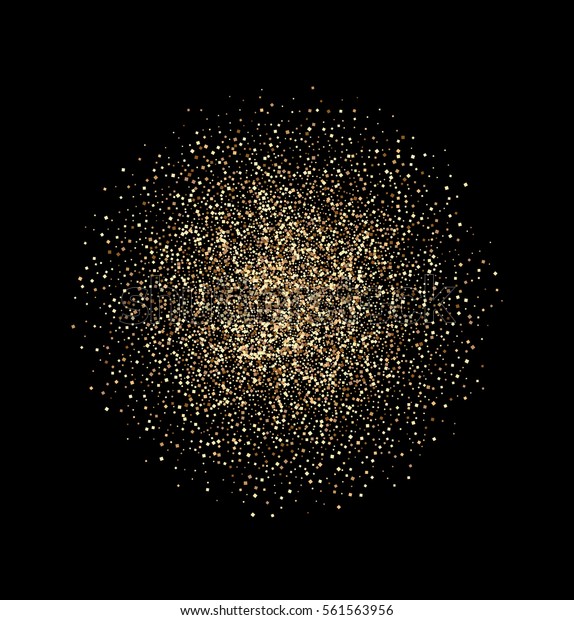 Gold Glitter On Black Background Vector 스톡 벡터(로열티 프리) 561563956