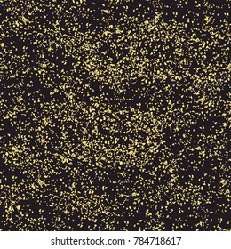 Gold glitter on black vector background