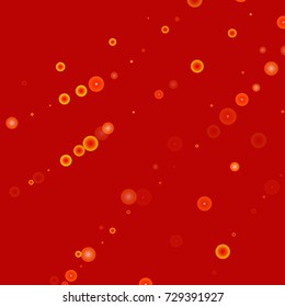 Gold glitter on a red background. Autumn confetti. Vector background. Star falling texture. Abstract element of design for new year, christmas, halloween, birthday, wedding cards, banners, poster.