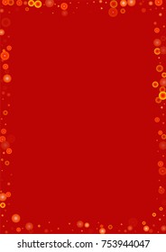Gold glitter on a red background. Explosion of confetti. Vector festive background. Snow falling texture. Abstract element of design for new year, christmass, birthday, wedding cards, banners, poster