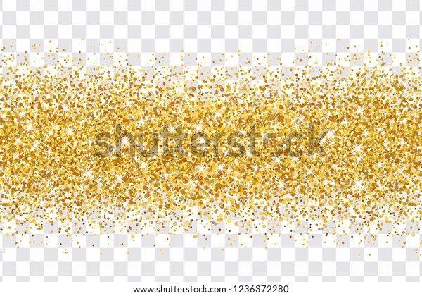 Gold Glitter On Transparent Background Vector Stock Vector (Royalty