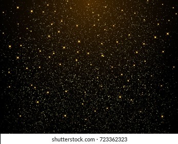 gold glitter particles background effect for luxury greeting rich card