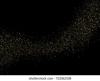 gold glitter particles background effect for luxury greeting rich card