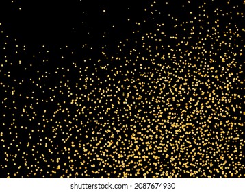 Gold glitter particles isolate on png or transparent  background with sparkling  snow and star light. Graphic resources for Christmas, New Year, Birthdays and luxury card. Vector illustration 