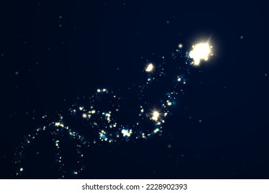Gold glitter particles. Lights effect isolated on transparent background. Graphic concept for your design.