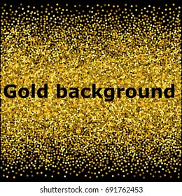 Gold glitter particles textured background
