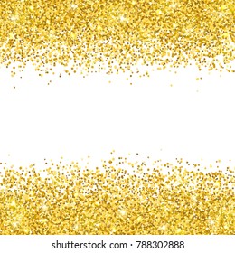 Gold Glitter Placer On White Backround Stock Illustration 1017567253