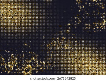Goldener Glitzer Pulver Spritzer, Vektorhintergrund.