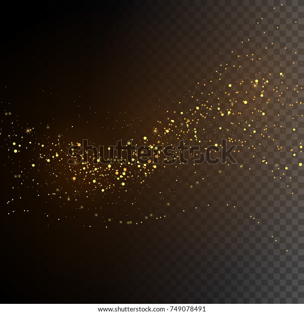 Gold Glitter Powder Splash Vector Background Stock Vector (Royalty Free ...