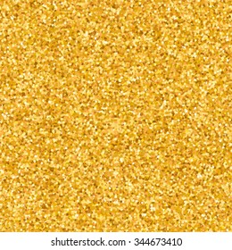 Gold glitter seamless pattern background, vector glowing twinkled sparkled texture. party presents wrapping texture and Christmas and New Year card invitation and celebration glamour rich backdrop  