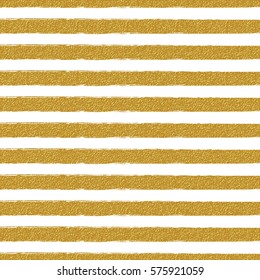 Gold glitter seamless pattern with hand drawn lines. Vector Retro festive background for holiday greeting card